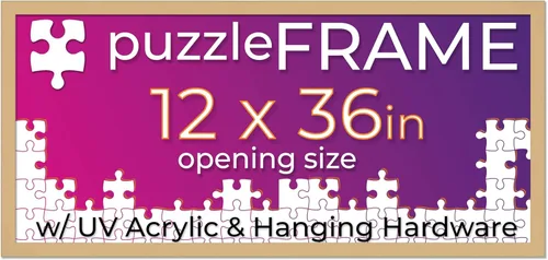 Vista 57 de Poster Palooza Kit de marco de rompecabezas de 11.25 x 38.25 pulgadas. El kit incluye hojas de pegamento para rompecabezas, marco de rompecabezas