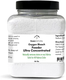 Percarbonato de sodio puro, blanqueador de oxígeno de 16 onzas, removedor de manchas natural, ingredientes de origen vegetal; blanqueador natural;