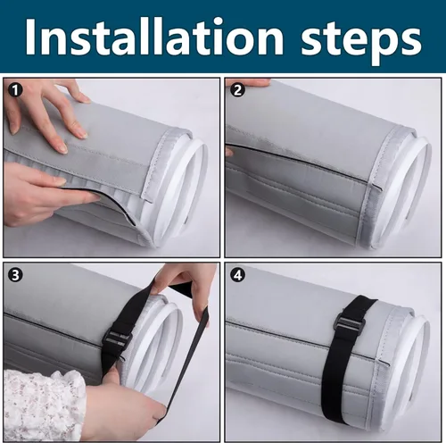 Vista 6 de Cubierta de manguera de aire acondicionado, cubierta de ventilación de conducto de manguera de CA, cubierta aislada para CA portátil para mangueras