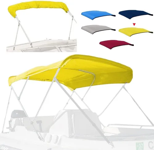 Vista 19 de 4 Bow Marine Grade Bimini Top Replacement Cover, Heavy-Duty Waterproof and UV-Proof Boat Canopy, Fade and Crack Resistant Easy Install Zipper