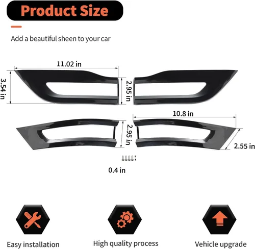 Vista 4 de RT-TCZ Cubierta de lámpara trasera, marco de guardia, biseles de decoración, accesorios exteriores compatibles con Jeep Grand Cherokee 2014-2020