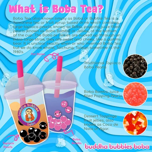 Vista 4 de Mezcla de bebida en polvo Lychee Boba/Bubble Tea de Buddha Bubbles Boba de 1 kilo (2.2 libras) (3.53 onzas)