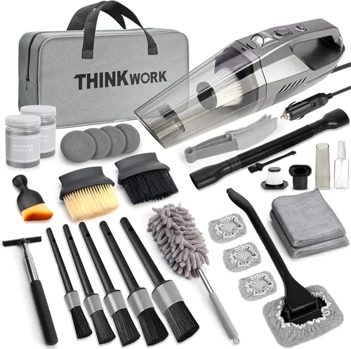 Vista 11 de THINKWORK Aspiradora de Coche de 20V y Inflador de Aire, Aspiradora de Mano Inalámbrica de Alta Potencia de Doble Función con 18000pa de Potencia