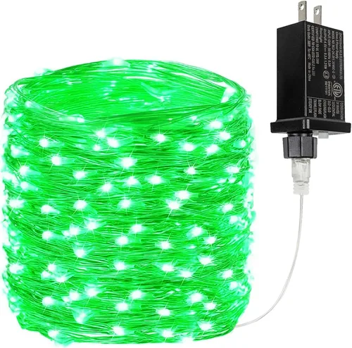Vista 13 de Guirnalda de luces LED enchufables de 33 pies, impermeable, para exteriores e interiores, 8 modos con temporizador, luz de Navidad, decoración