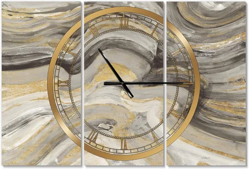 Vista 52 de DesignQ Reloj de pared moderno de cristal futurista para el hogar, dormitorio, baño, oficina, sala de estar