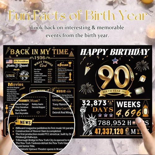 Vista 2 de Tarjetas de cumpleaños 90 para mujeres y hombres, ideas de regalo de cumpleaños 3D emergentes para abuela, mamá, papá, divertidas decoraciones