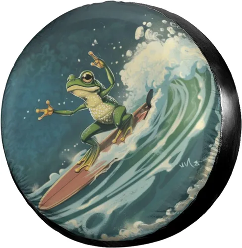Vista 60 de Dujiea Bass Fish - Cubierta de neumático de repuesto con orificio para cámara de respaldo, cubierta universal de rueda y protector de neumáticos