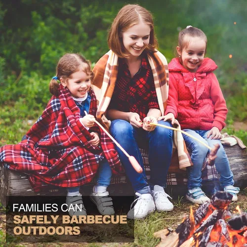 Vista 3 de Suclain 500 palitos para asar malvaviscos de 17.5 pulgadas de largo y 0.197 in de grosor, pinchos de bambú, brochetas de bambú, barbacoa, asar