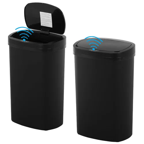 Bigacc Cubo de basura de 13 galones con tapa, sensor de movimiento, cubo de basura de cocina, material plástico impermeable y a prueba de desorden