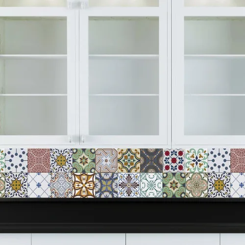 Vista 11 de RoyalWallSkins Calcomanías decorativas para azulejos de 4 x 4 pulgadas, juego de 16 unidades, autoadhesivas para azulejos de cocina, baño