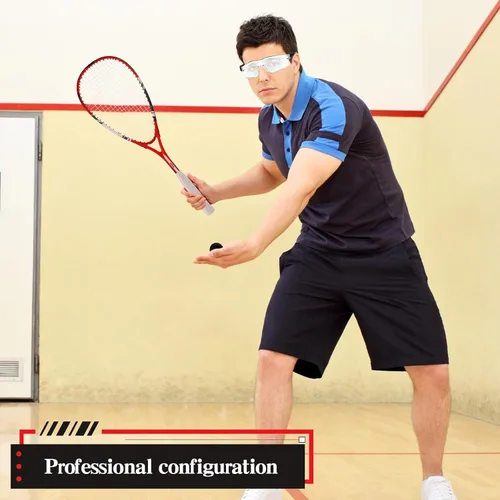 Vista 7 de 2 Pack Beginner Squash Racquet Set Includes Racquets with Racket Bags Anti Fog Goggles Cases Blue Dot Ball Indoor Gym Sports for Beginners Novice