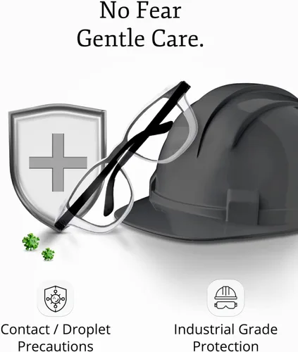 Vista 3 de Aqulius 2 Pack Stylish Safety Glasses Goggles, Scratch Resistant, Safety Glasses for Women, Blue Light, Glasses for Nurses