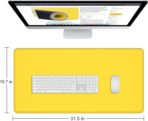 Vista 142 de Dapesuom Alfombrilla grande para mouse, alfombrilla de mouse para juegos extendida con bordes cosidos, alfombrillas de escritorio de tamaño completo