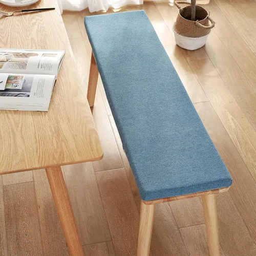 Cojín de banco de espuma viscoelástica, cojín de espuma con lazos para interiores y exteriores, cojín de patio, cojín de silla de jardín, porche,