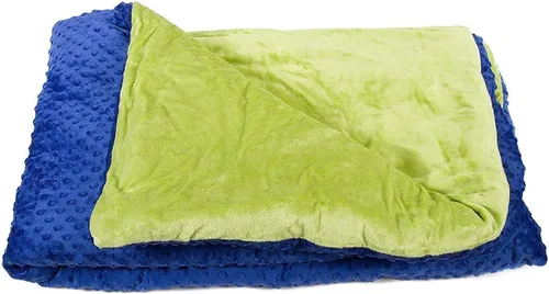 Harkla Manta con peso para niños - Manta con peso de bambú refrescante de 5 libras para niños - Funda de minky lavable y con cuentas de cristal