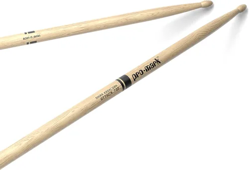 Vista 6 de ProMark Baquetas de batería Classic Attack 727 Shira Kashi Oak Baquetas, punta ovalada de nailon, un par