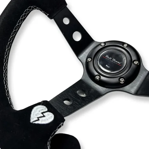 Vista 3 de Volante de piel de ante + kit adaptador de cubo para Subaru Impreza WRX