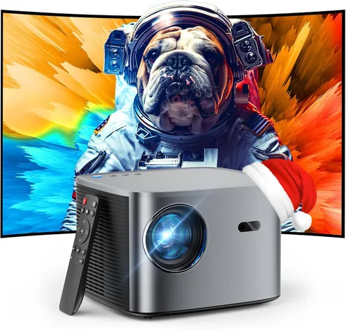 Vista 8 de Proyector Mini [Enfoque Eléctrico] GROVIEW Bluetooth, Proyector Portátil Totalmente Sellado, Zoom 75% y Bajo Nivel de Ruido, Proyector de Películas