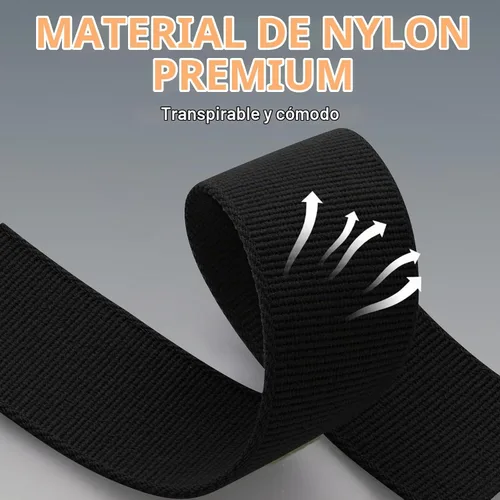 Vista 4 de Bandletic Compatible con Garmin Instinct 2 Correa de Reloj - Bandas Resistente de Nylon de Ajuste Rápido de 22mm para Fenix 8 E 47mm/7 6 Pro/5 Negro