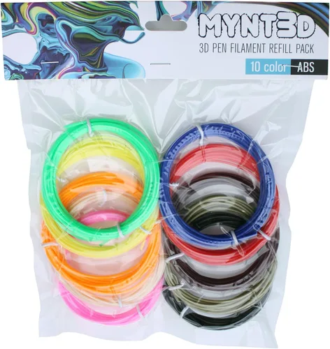 Vista 5 de MYNT3D Bolígrafo Super 3D con repuestos de filamento ABS de 10 colores - Crea arte 3D