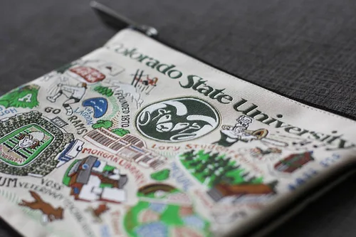 Vista 4 de catstudio Colorado State University - Bolsa con cremallera universitaria Sostiene tu teléfono, monedas, maquillaje, golosinas para perros