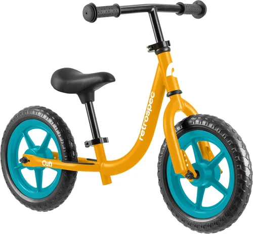 Vista 8 de Retrospec Cub - Bicicleta de equilibrio para niños de 18 meses a 3 años, bicicleta para principiantes sin pedal de 12 pulgadas con asiento