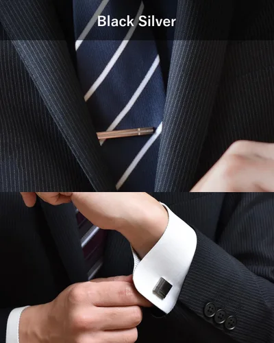 Vista 3 de TAVARAT Tie Clip Tie Clips for Men Tie Bar Tie Pin Cufflinks for Men Tps-031-039R