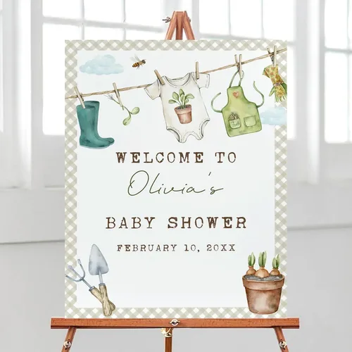 Vista 27 de Letrero de bienvenida para baby shower de aventura espera, cartel de viaje para baby shower