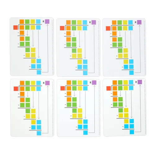 Vista 4 de Really Good Stuff Tableros de borrado en seco Beginning Long Division - 6 tableros