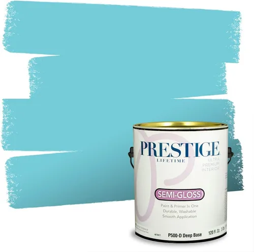 Vista 98 de Prestige Paints. - Base y pintura para exteriores en un solo galón, 1 galón. plano, comparable con Sherwin Williams Topsail.