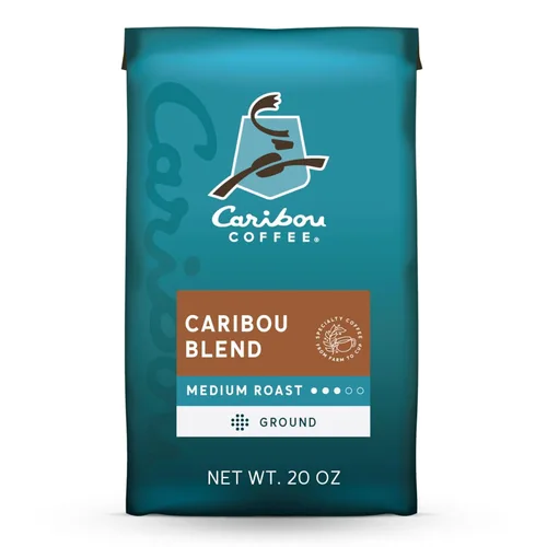 Vista 11 de Caribou Coffee, Medium Roast Ground Coffee, 100% Arabica Coffee - Caramel Flavored 66 Ounces (6 Bags of 11 Ounces)