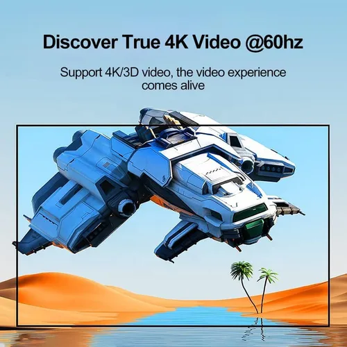 Vista 5 de Interruptor HDMI 4K @60Hz, conmutador HDMI bidireccional BD&M 2 en 1 salida, concentrador HDMI manual compatible con HD compatible con PC portátil