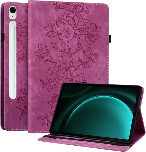 Vista 57 de Funda para Samsung Galaxy Tab S5e 10.5 2019 Modelo SM-T720/T725/T727, funda delgada de piel sintética con soporte multiángulo y soporte