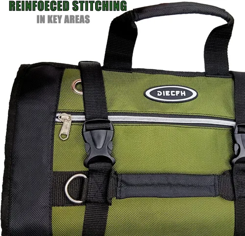 Vista 5 de Bolsa enrollable para herramientas, organizador de llaves, bolsas enrollables, bolsa de herramientas