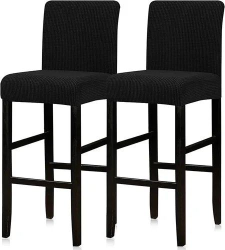 Vista 43 de Lellen - Fundas para taburete de bar de jacquard, fundas para silla de taburete de bar, fundas para silla de bar, fundas para taburete de bar