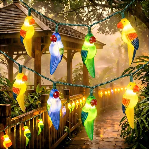 Vista 12 de Guirnalda de luces de cristal de cóctel, 8.5 pies, con temática de playa tropical, luces de copa de vino con 10 luces LED, luces de hadas de patio