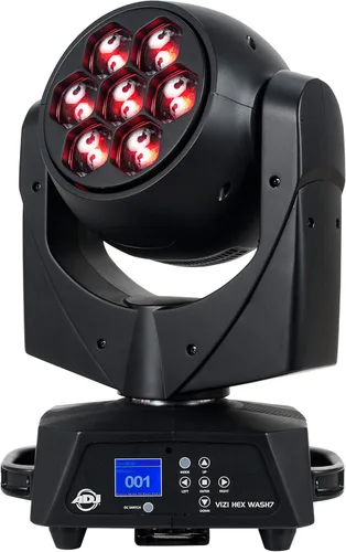 Vizi Hex Wash7 a 105W RGBAW + UV LED Powered Moving Head Wash Light