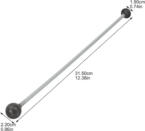 Vista 3 de Mikinona 2pcs Marimba Mallets with Soft Head Portable Double-headed Percussion Instrument Drumsticks for Xylophone Tongue Drum Bells More