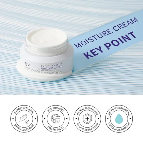 Vista 6 de I'VEL Super Barrier Moisture Cream, Lasting Face Moisturizing with Hyaluronic Acid, panthenol and ceramides, Hydration for Dry & Sensitive Skin 1.69