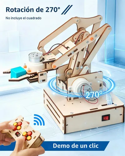 Vista 2 de Kits de brazo robot, robótica para niños de 8 a 12 años, 14 a 16 años, juguetes STEM, proyectos de circuitos de construcción, experimentos