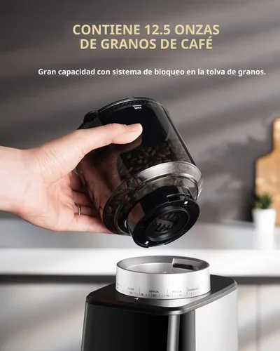 Vista 8 de SHARDOR Molinillo de café cónico de rebabas espresso eléctrico con temporizador de precisión 2.0, molino de rebabas ajustable con pantalla táctil
