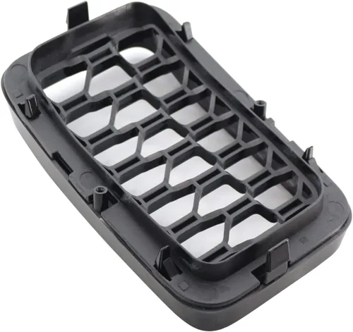 Vista 8 de Juego de 7 piezas de anillos de malla frontal de nido de abeja negro brillante compatibles con Jeep Grand Cherokee 2017 2018 2019 2020 2021