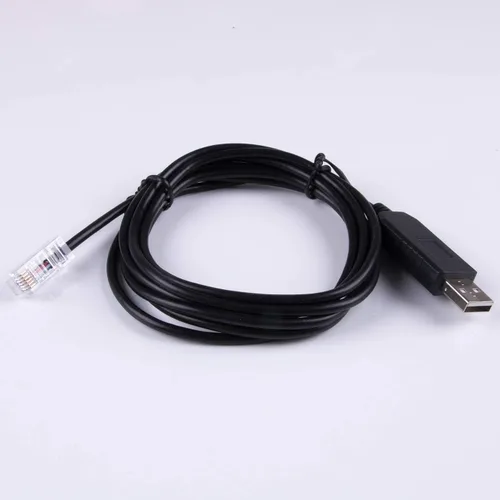Vista 6 de SRNE ML2430 Cable cargador solar MPPT controlador de cargador solar USB RS232 Serial 6P6C Cable adaptador convertidor 6 pies con chipset FTDI