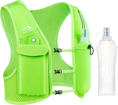 Vista 15 de Zelvot Chaleco para Correr para Mujeres y Hombres, Patente Original de EE. UU., Chaleco de Hidratación para Correr con Correas de Pecho Ajustables