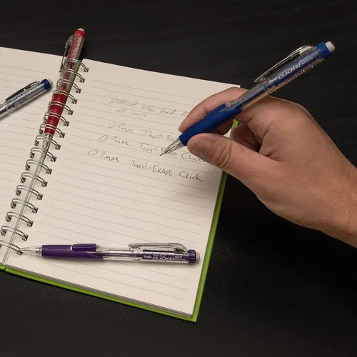 Vista 5 de Pentel Lápiz Mecánico Twist-Erase Click (0.5mm), Paquete de 6 Lápices con 2 Paquetes de Repuestos de Mina (PD275TLBPS6M)