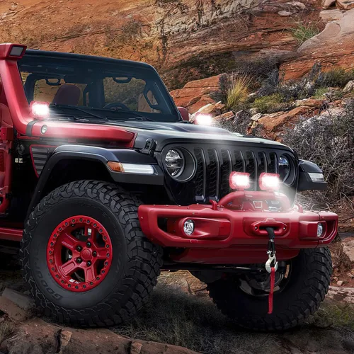 Vista 7 de Barra de luz LED Nilight 2 piezas 10 cm 60 W 4 pulgadas triple fila de luces combinadas de haz puntual y de inundación con kit de cableado