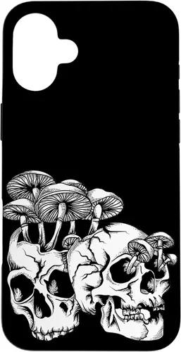 Vista 23 de Skull Goth Gothic Occult Emo Satanic Mushroom Skeleton Case for iPhone 17