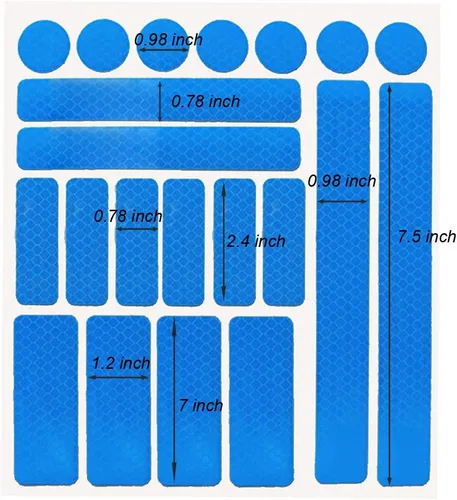Vista 4 de 55 calcomanías reflectantes para casco de bicicleta, cinta reflectante de seguridad nocturna, calcomanías para motocicleta, cascos, bicicletas