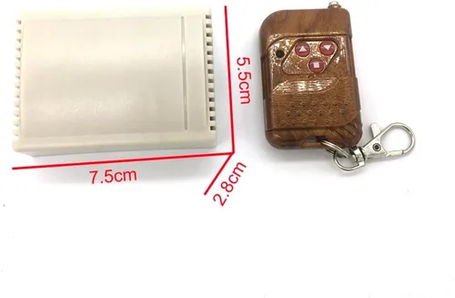 Vista 2 de Bringsmart Receptor controlador de motor de CC de 3 vías de 12 V-24 V 433 MHz Mini control remoto 10A con carcasa para puerta de garaje, cortina