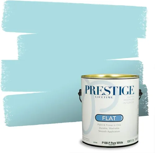 Vista 176 de Prestige Paints. - Base y pintura para exteriores en un solo galón, 1 galón. plano, comparable con Sherwin Williams Topsail.
